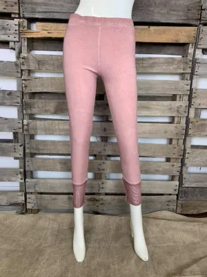 21Y212 Mesh Bottom Legging Rose