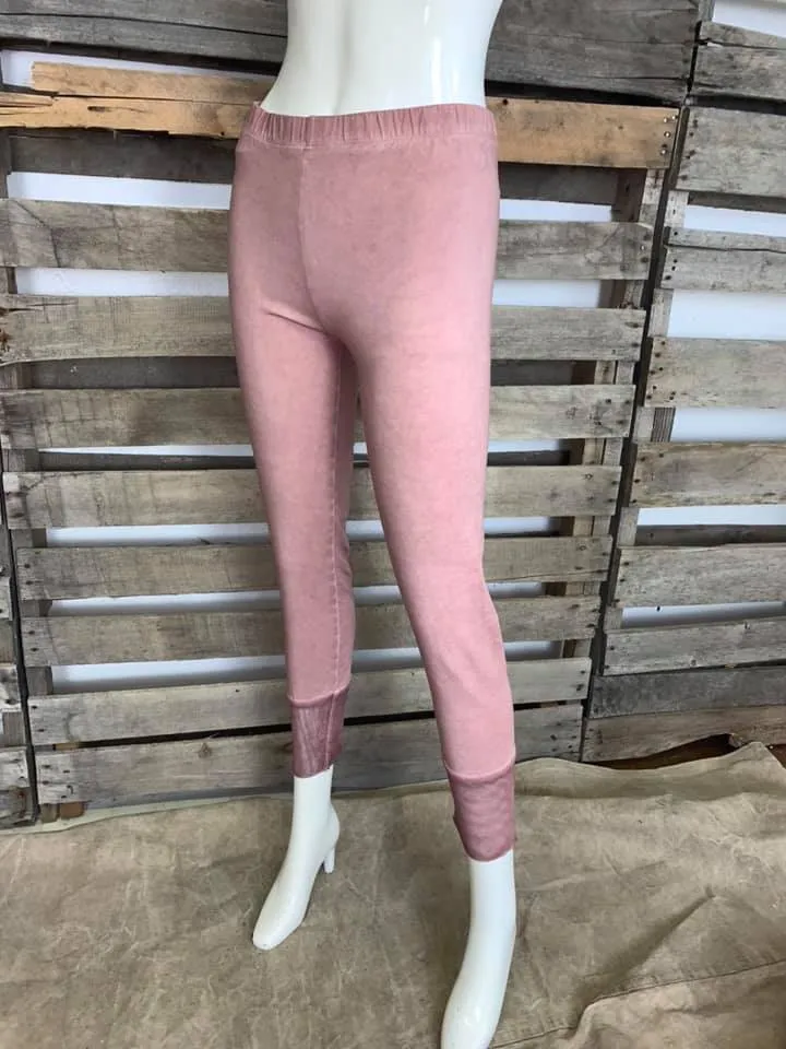21Y212 Mesh Bottom Legging Rose