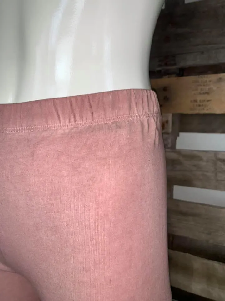 21Y212 Mesh Bottom Legging Rose