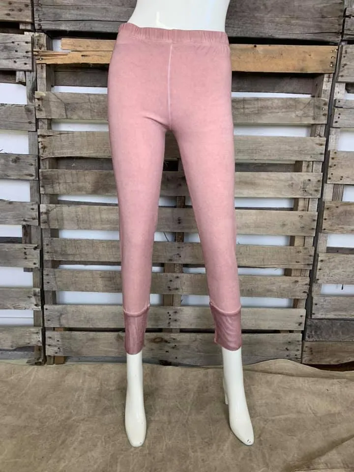 21Y212 Mesh Bottom Legging Rose
