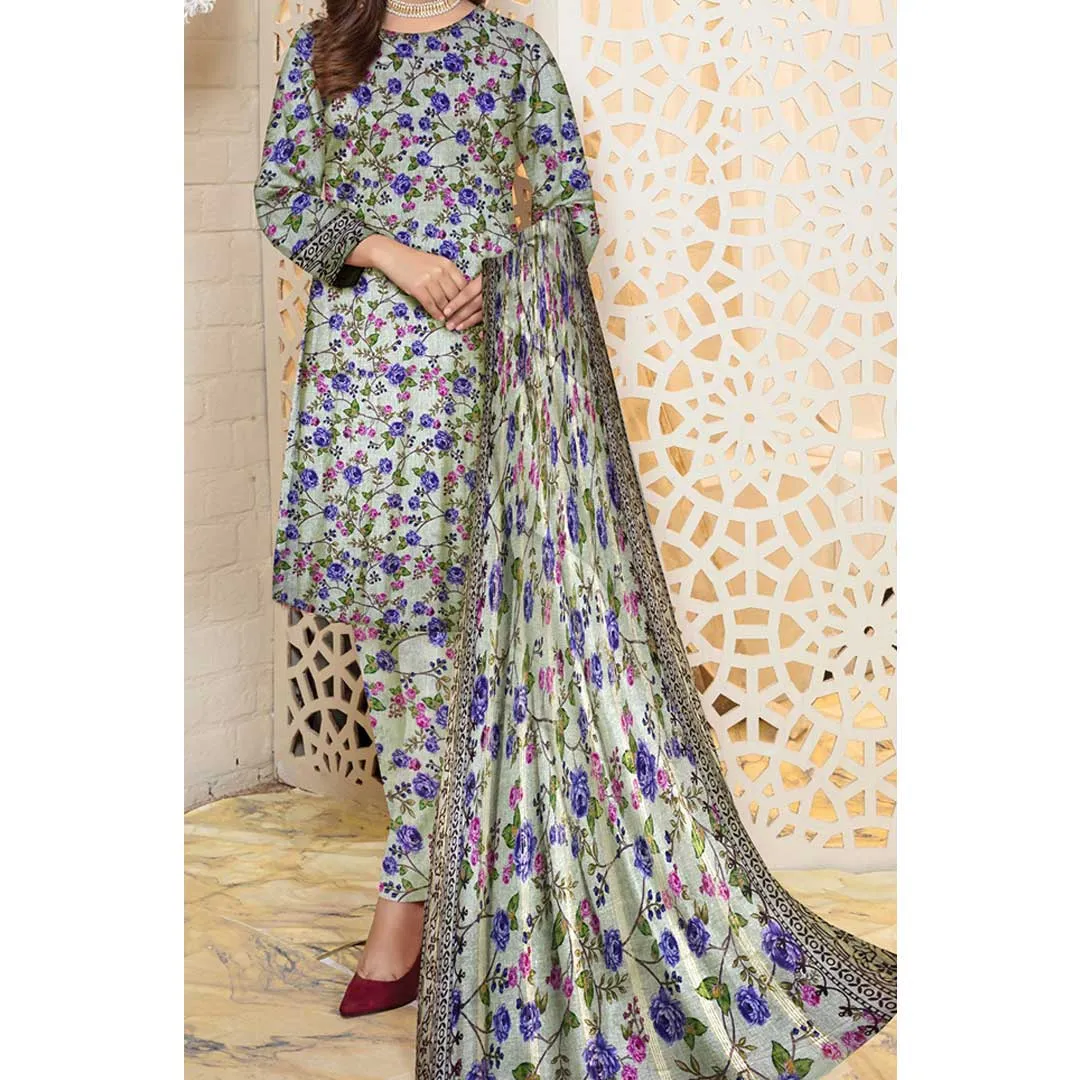 3PC- Unstitched Digital Printed Lawn Suit PS4676