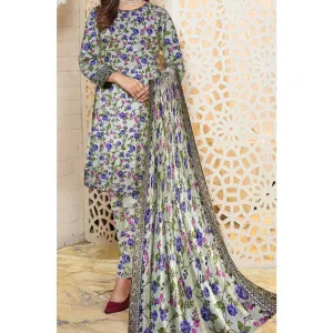 3PC- Unstitched Digital Printed Lawn Suit PS4676