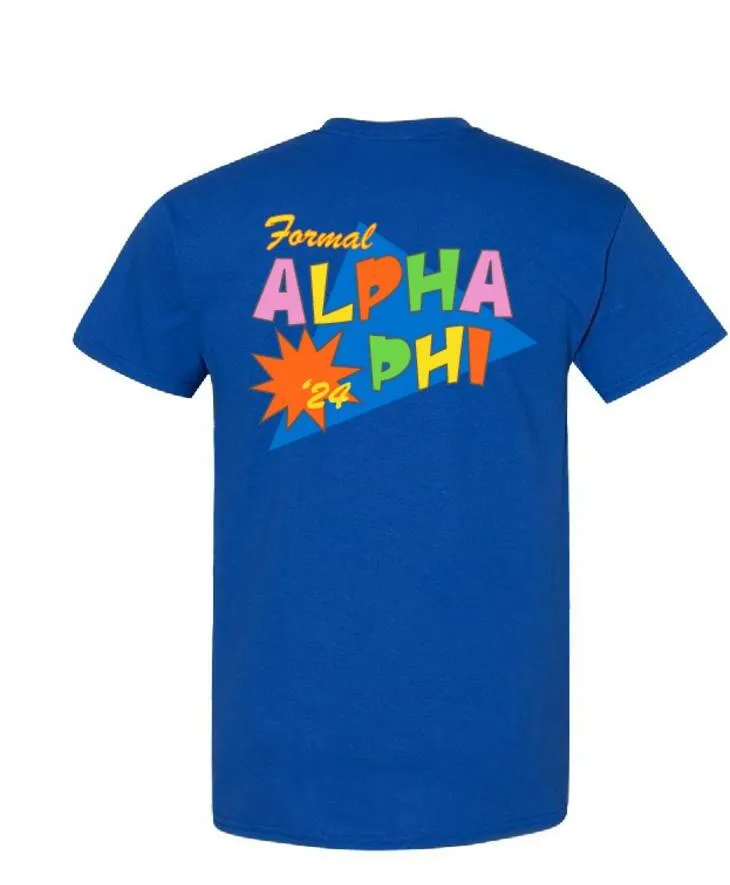 90s Neon Vibrant Typography Formal Shirt