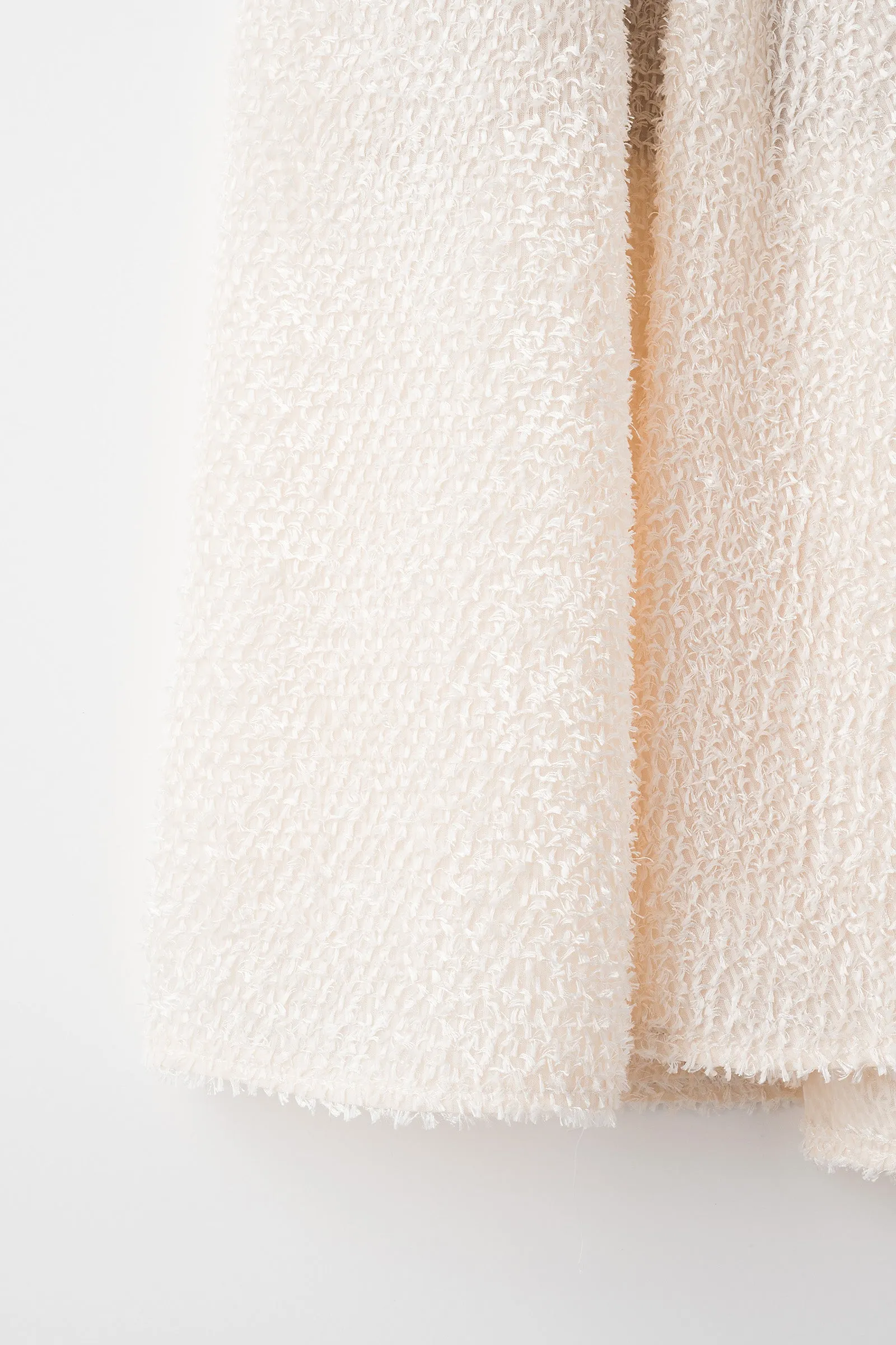 Airy jacquard skirt (White)