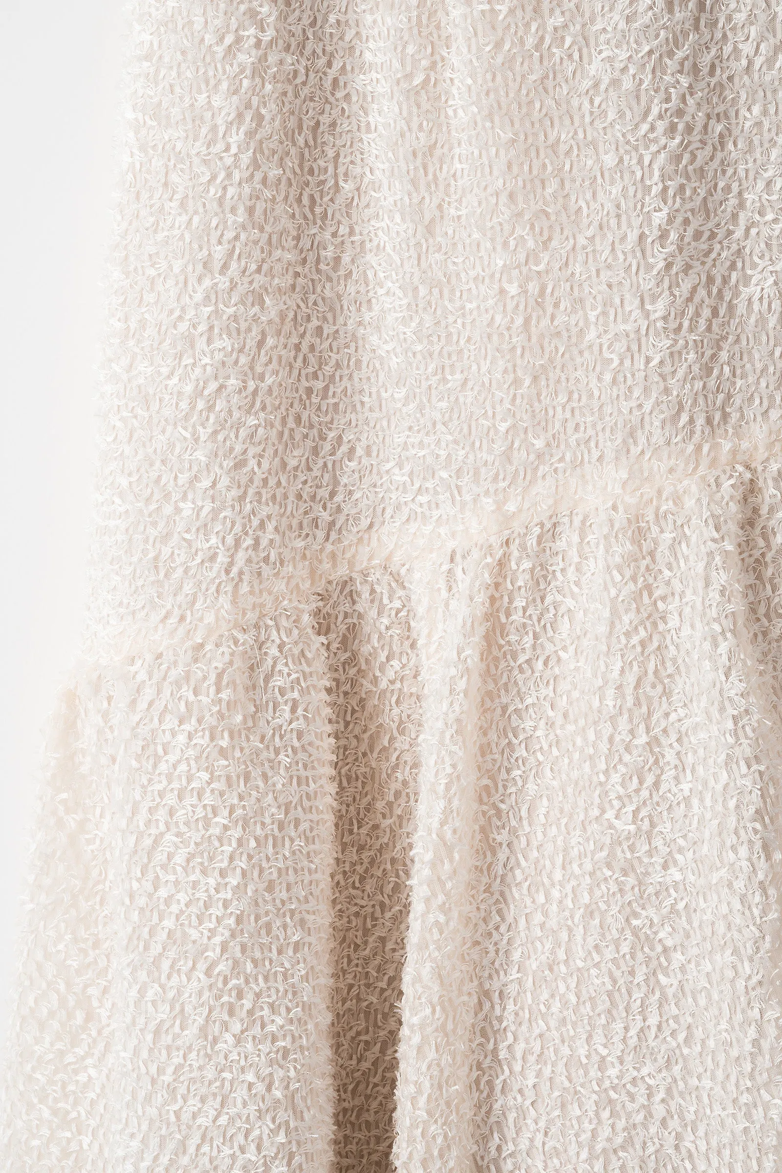 Airy jacquard skirt (White)