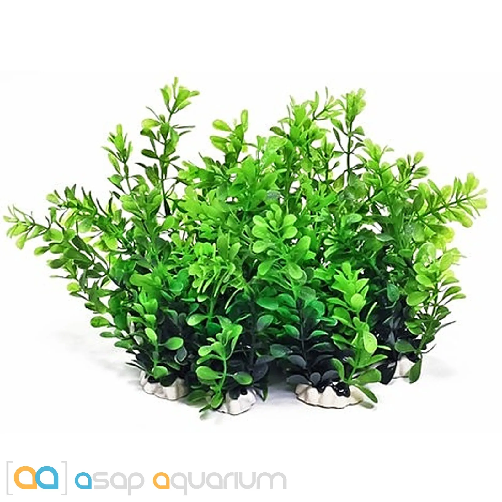 Aquatop 12 Pack of Aquarium Plants Green 6" High with Weighted Bases