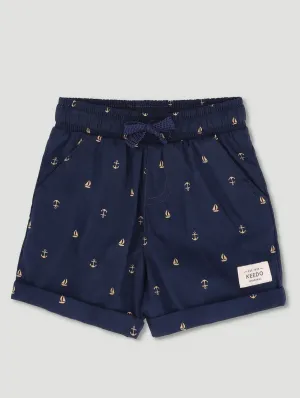 Baby Boys All Over Yacht Print Navy Short