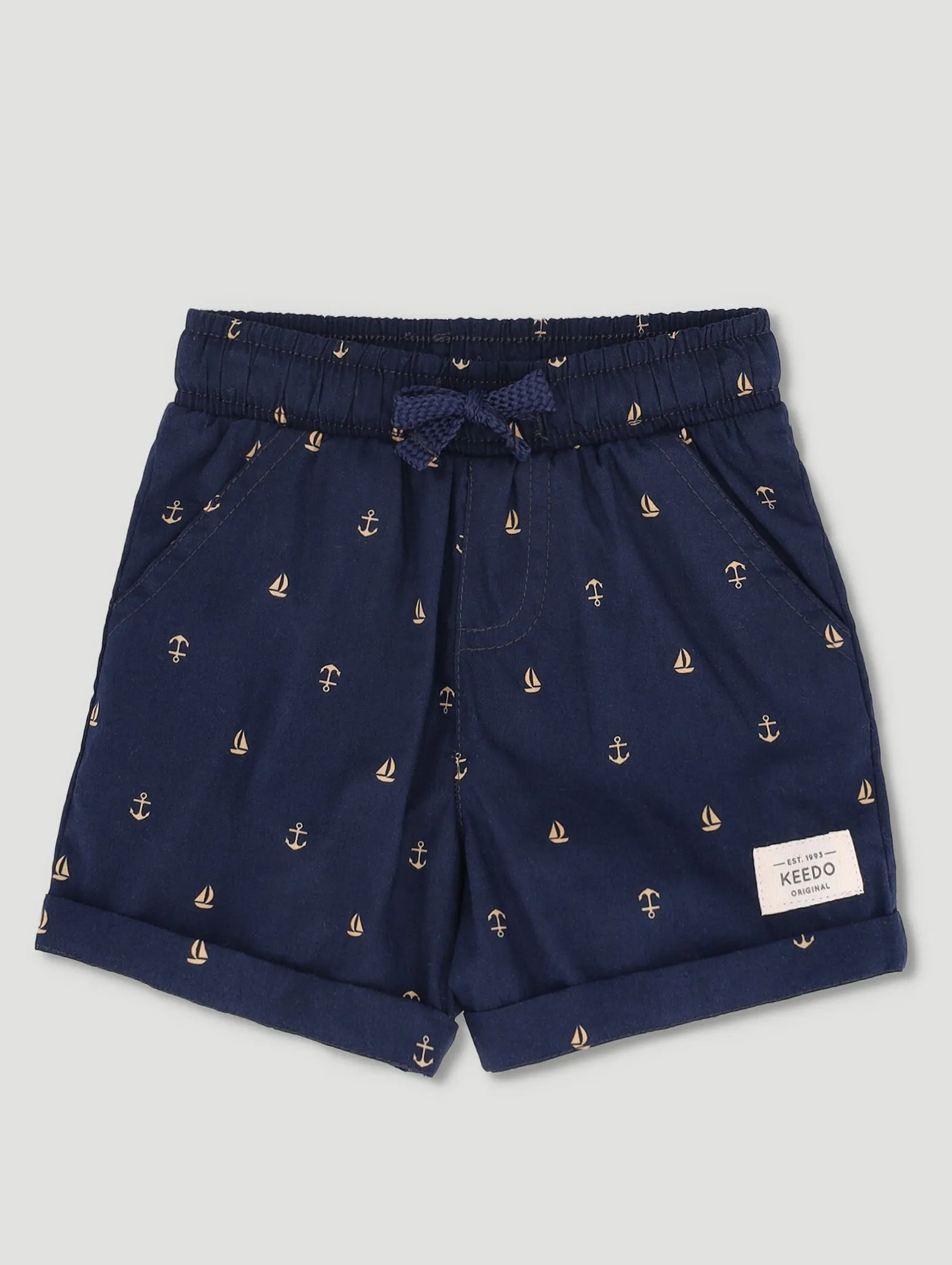 Baby Boys All Over Yacht Print Navy Short
