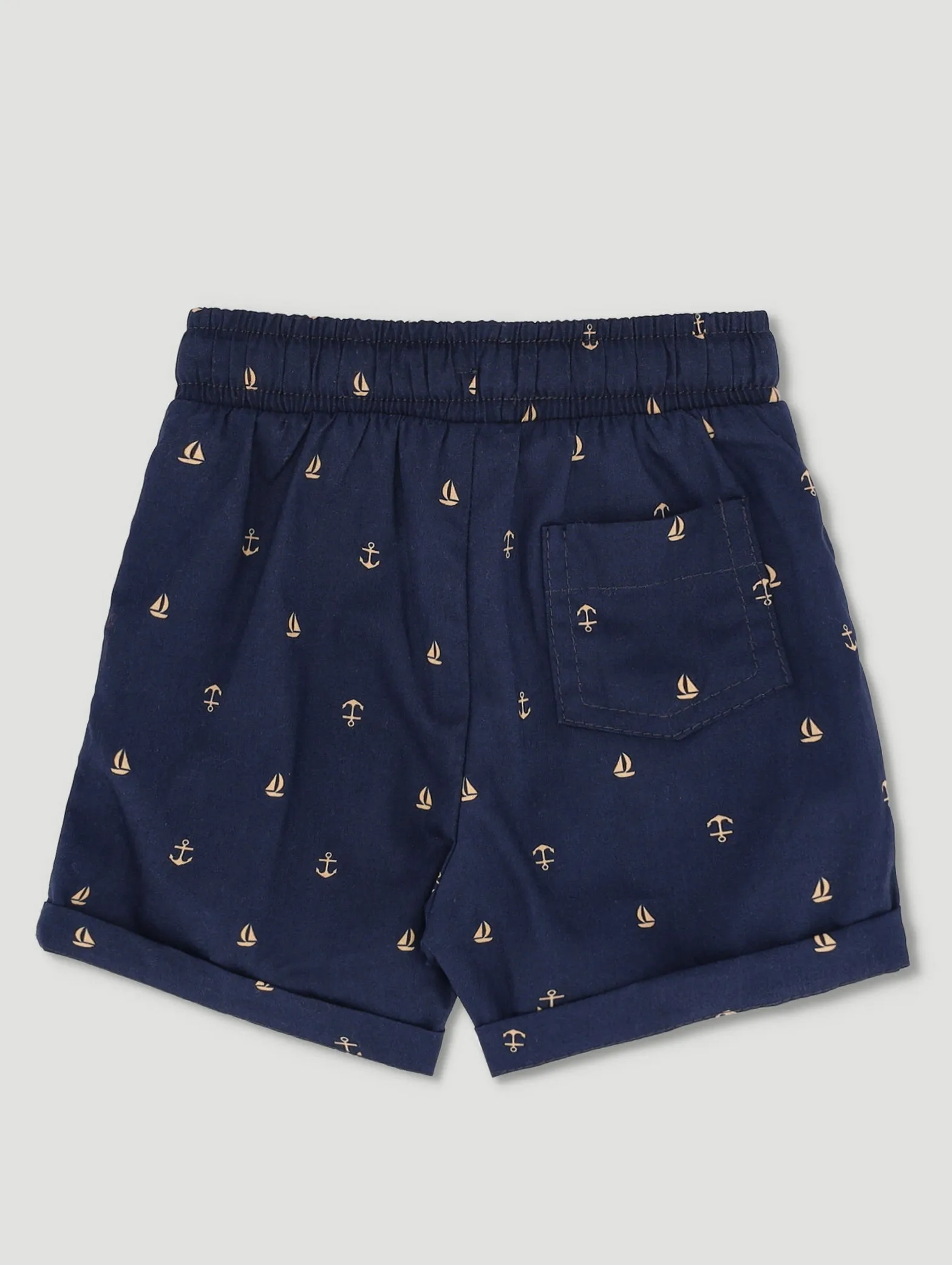 Baby Boys All Over Yacht Print Navy Short