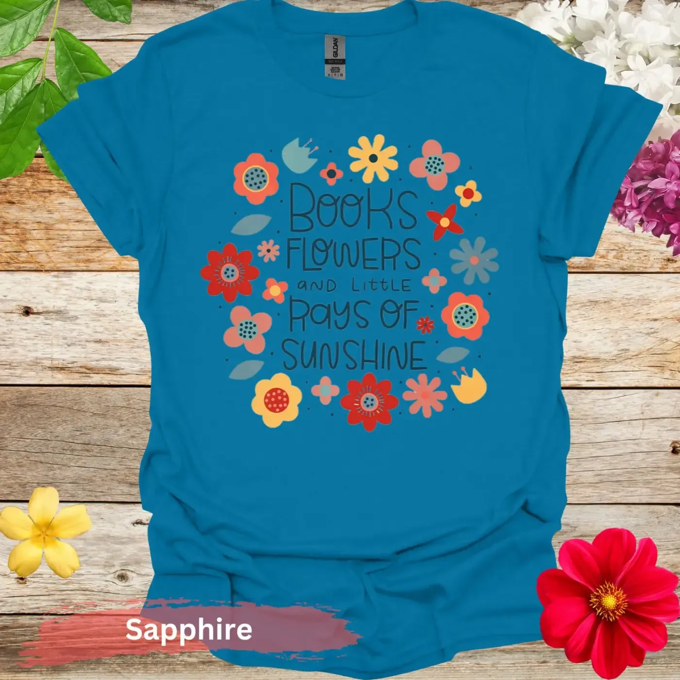 Books Flowers and Sunshine T-Shirt