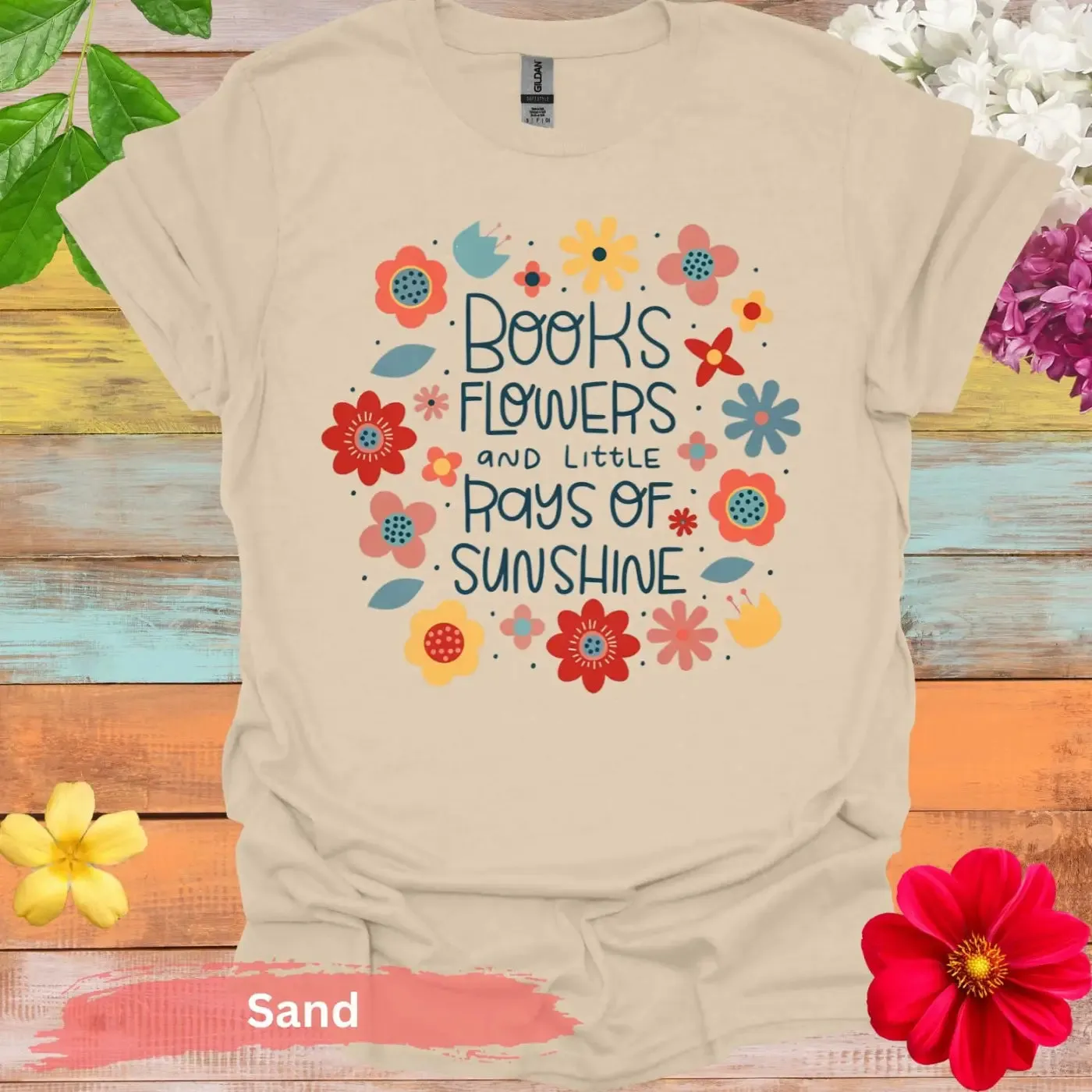 Books Flowers and Sunshine T-Shirt