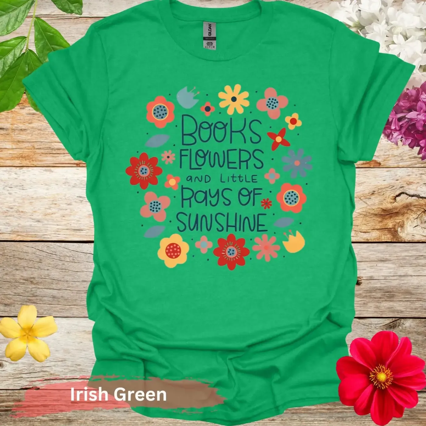 Books Flowers and Sunshine T-Shirt