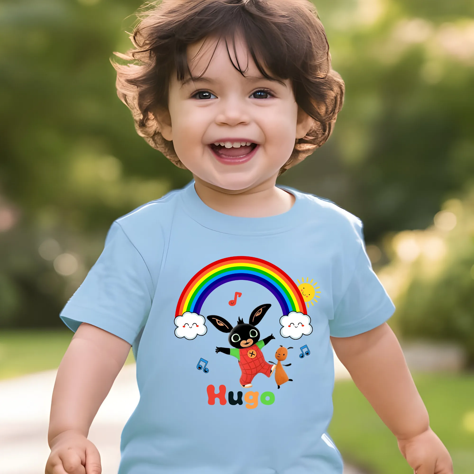 Boys Custom T-shirt: Personalised Bing Bunny and Gloppy t-shirt