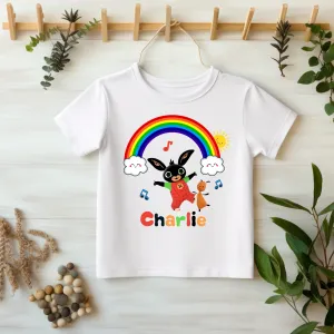 Boys Custom T-shirt: Personalised Bing Bunny and Gloppy t-shirt