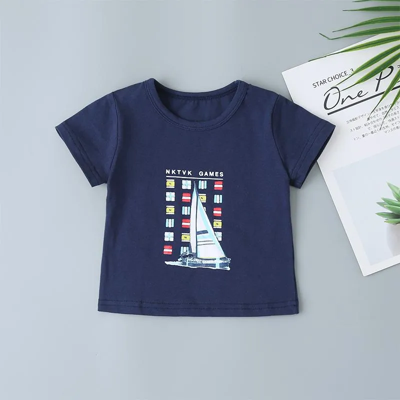 Boys Letter Boat Graphic Tee & Track Shorts