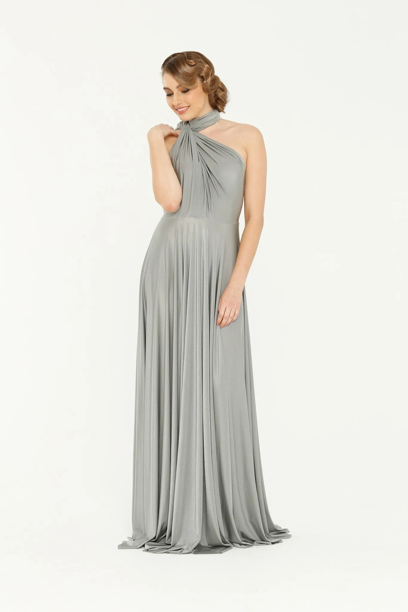 Bridesmaid Multiway Wrap Dress – PO31 Platinum