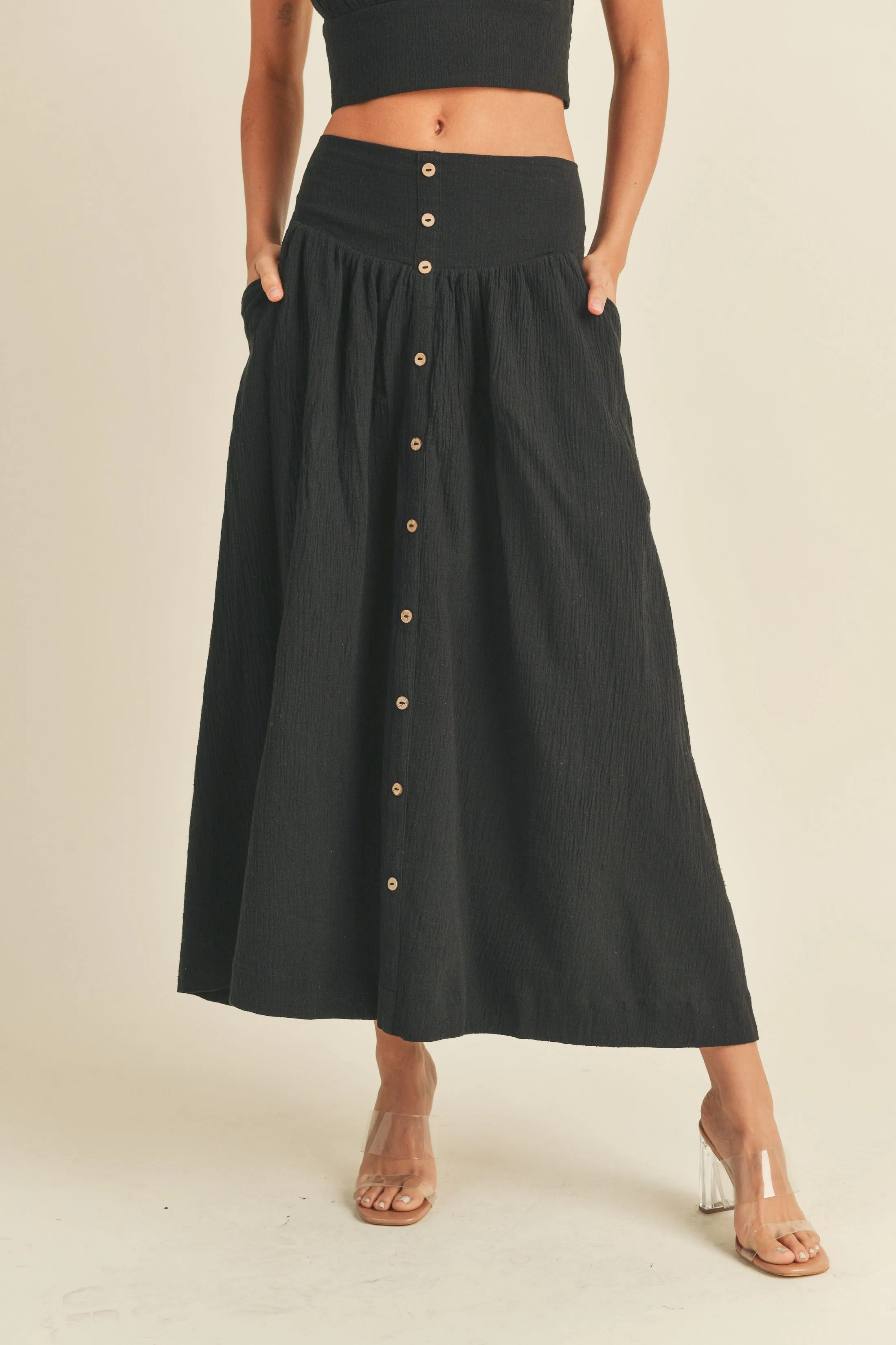Button-down Maxi Skirt