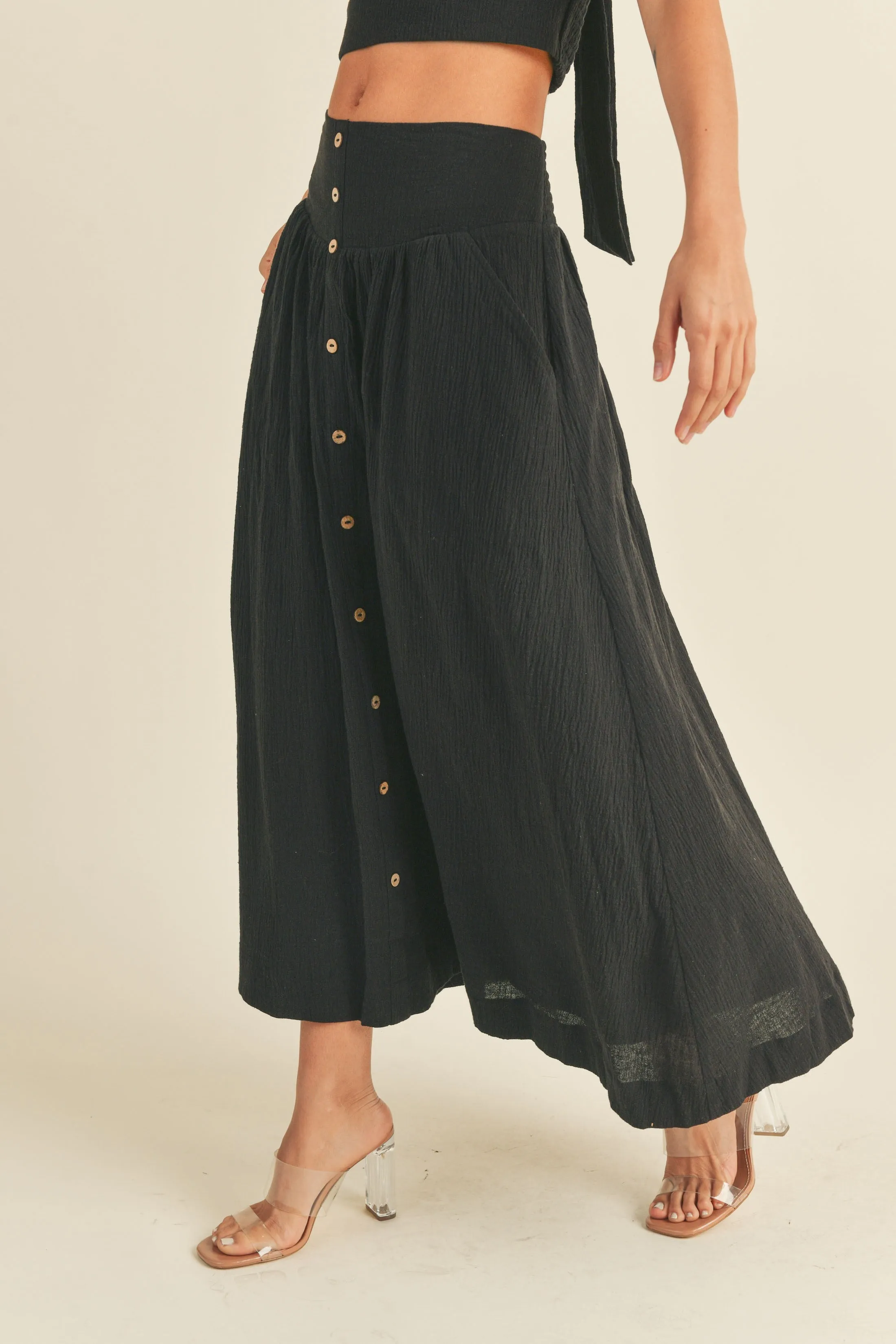 Button-down Maxi Skirt