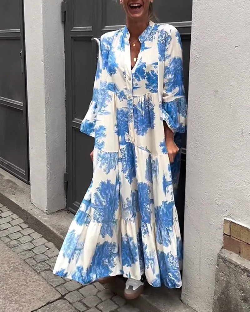 Claudine Long Elegant Flow Summer Dress