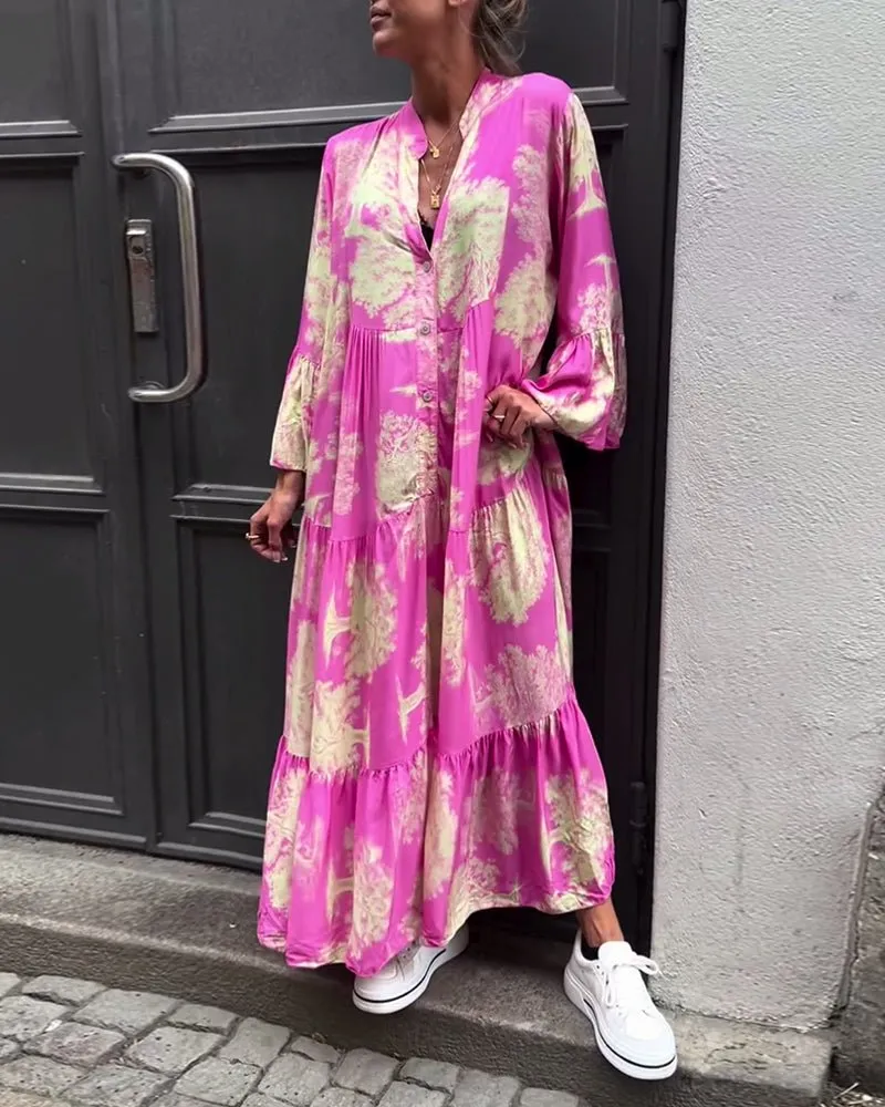 Claudine Long Elegant Flow Summer Dress