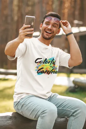 Colorful & Carefree Holi T-shirt for men