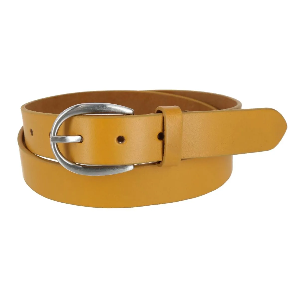 CTM® Women's Adjustable Smooth Leather Dress Belt