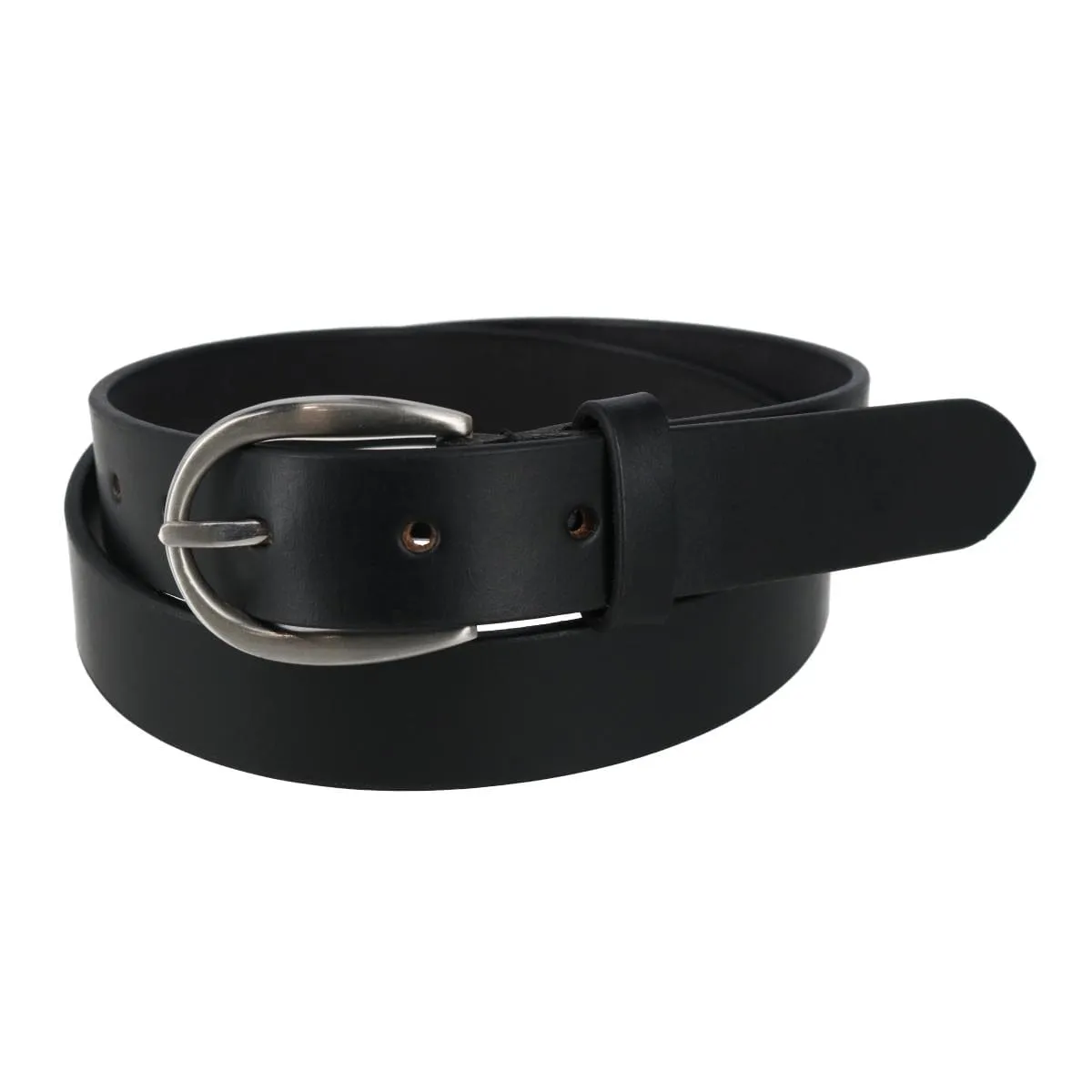 CTM® Women's Adjustable Smooth Leather Dress Belt