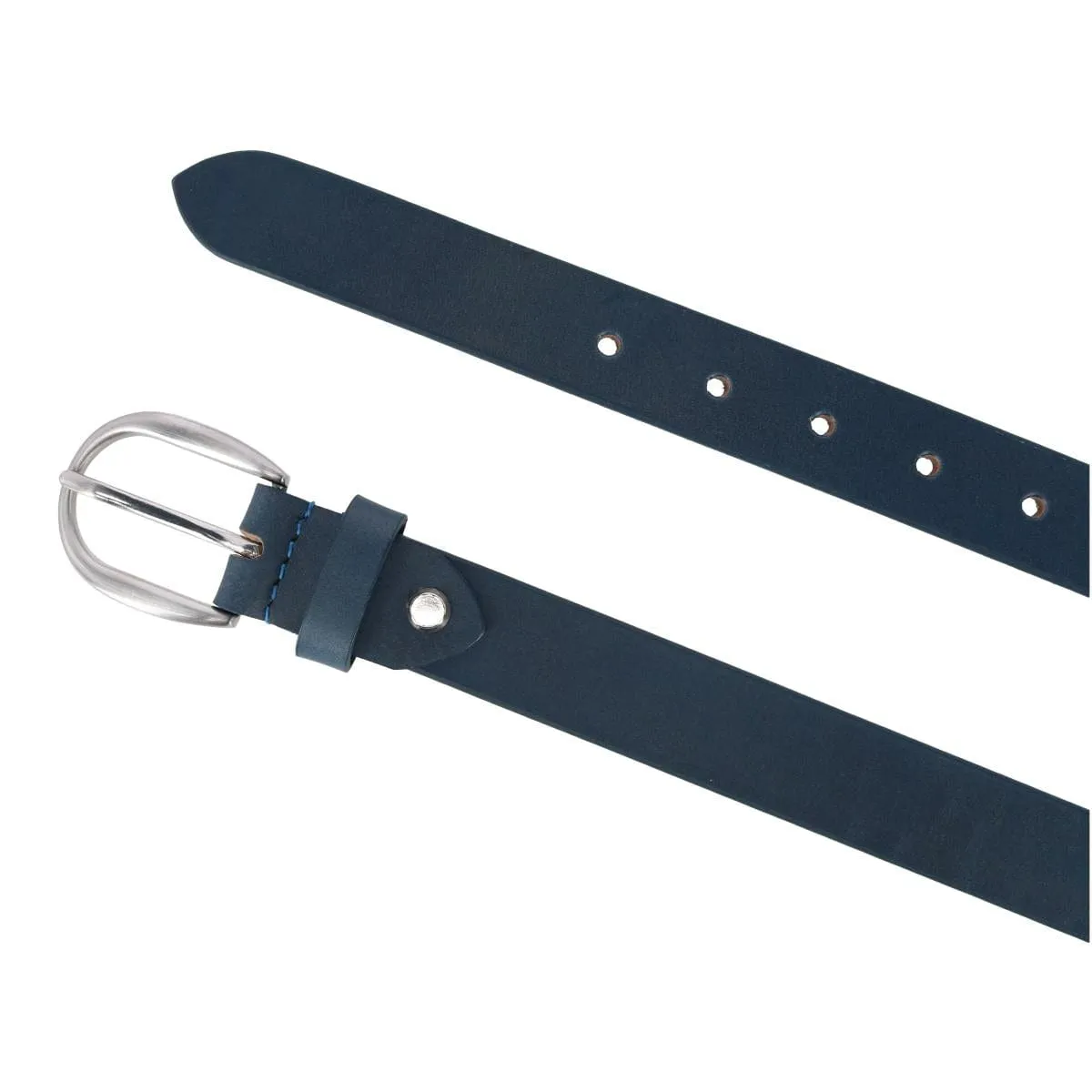 CTM® Women's Adjustable Smooth Leather Dress Belt