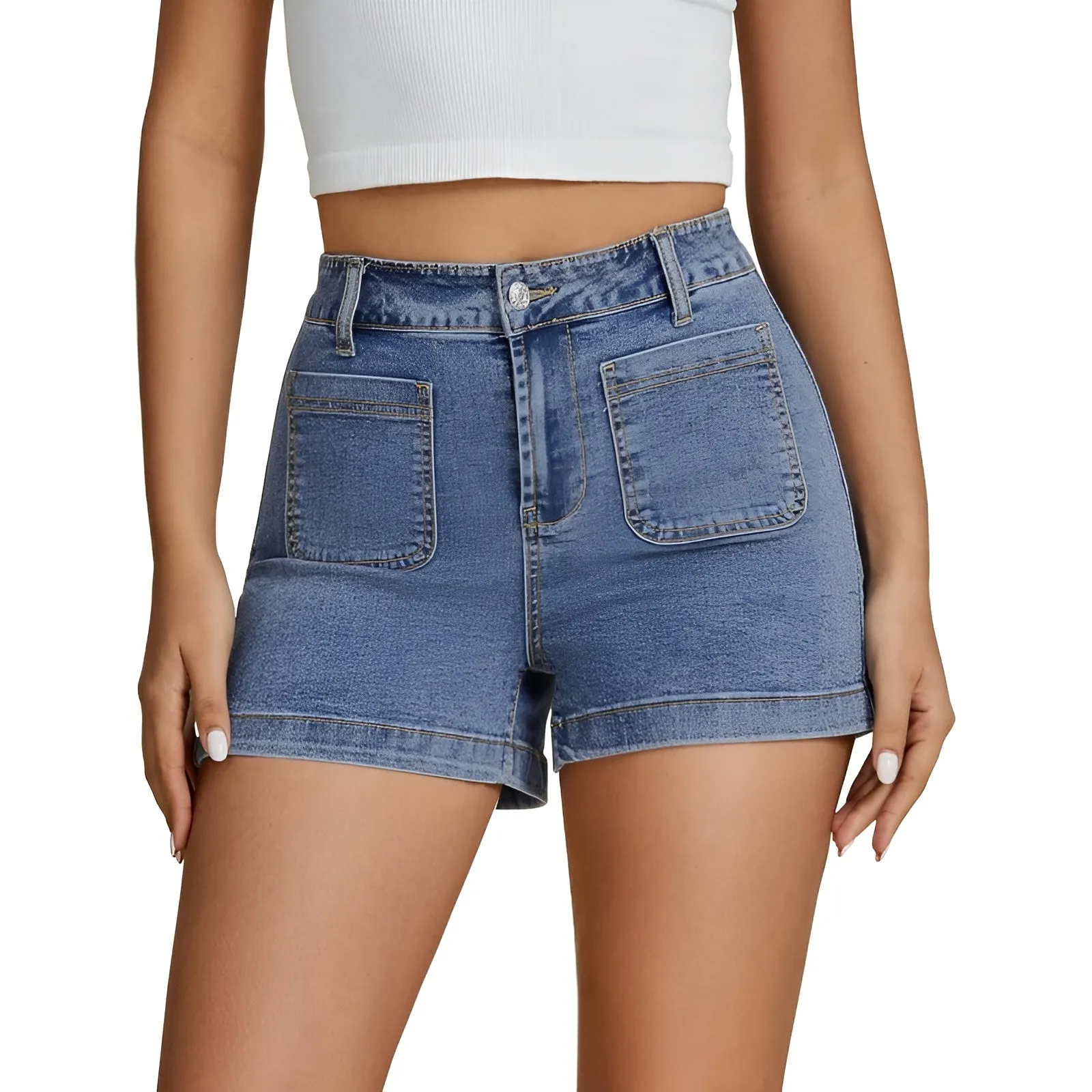 Denim Shorts Rolled Hem – Versatile and Comfortable for Casual Outings