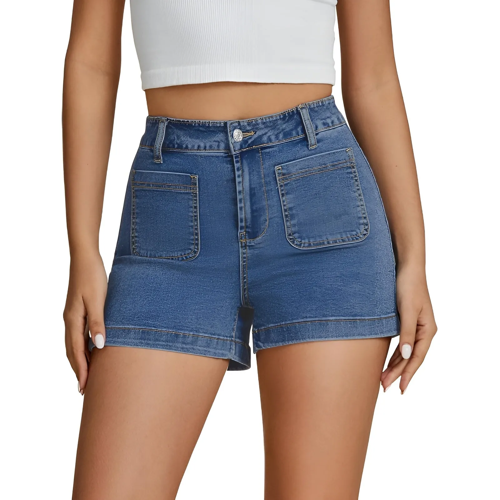 Denim Shorts Rolled Hem – Versatile and Comfortable for Casual Outings