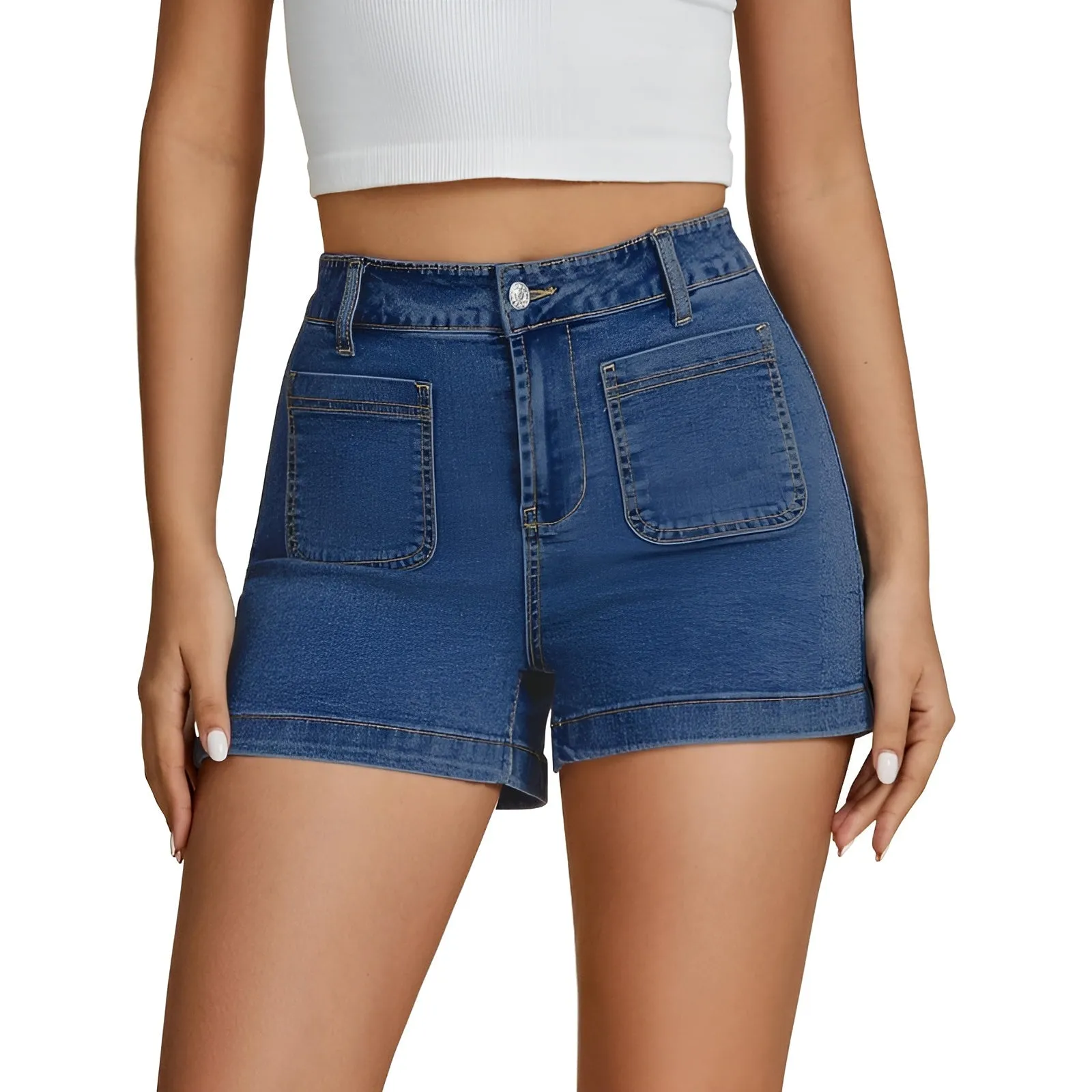 Denim Shorts Rolled Hem – Versatile and Comfortable for Casual Outings