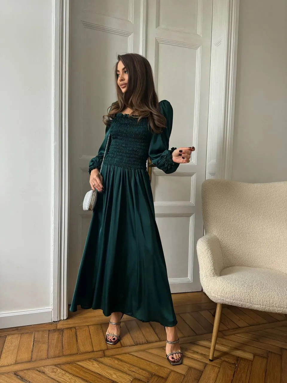 Emerald maxi dress “Celeste”