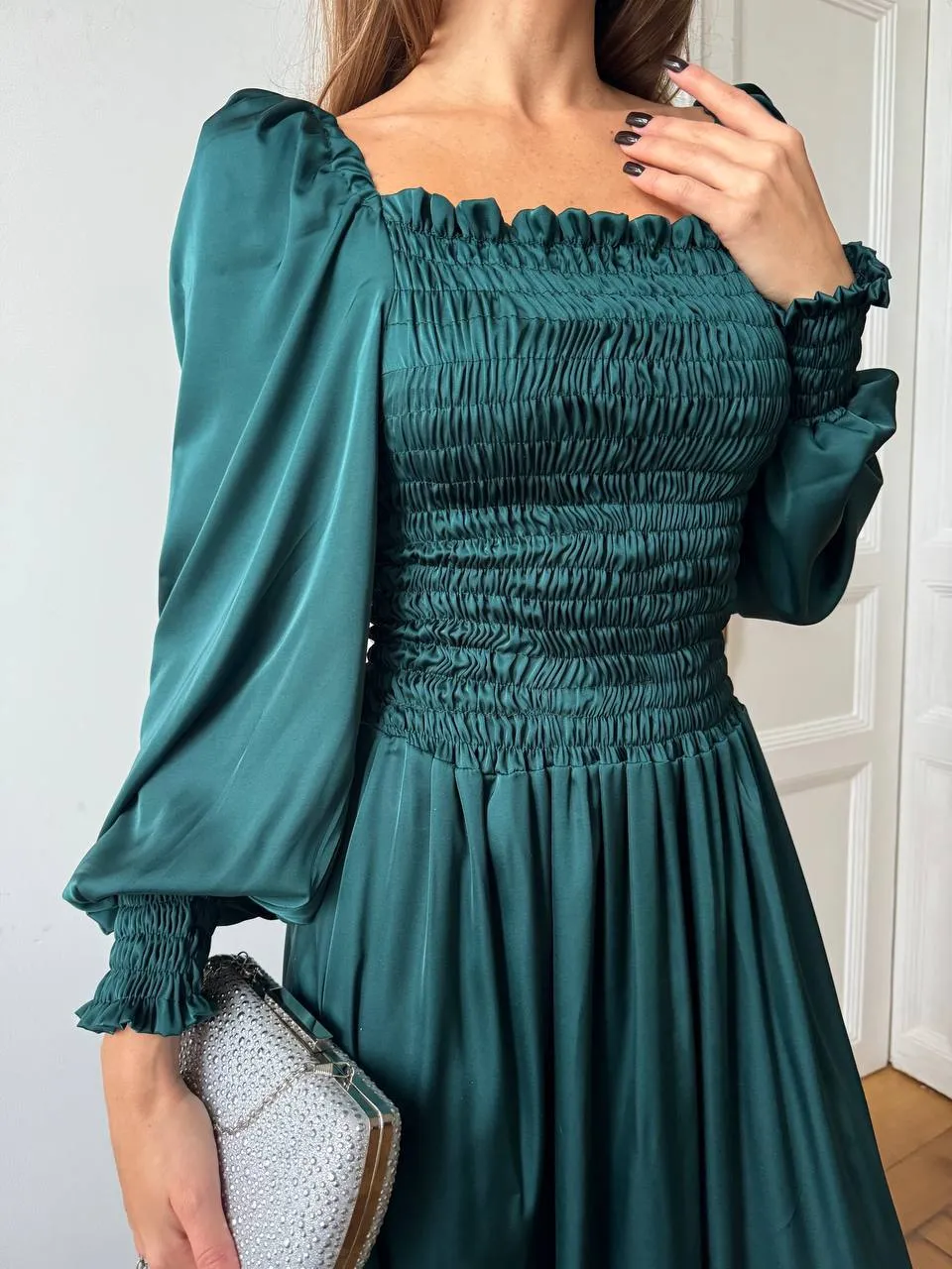 Emerald maxi dress “Celeste”