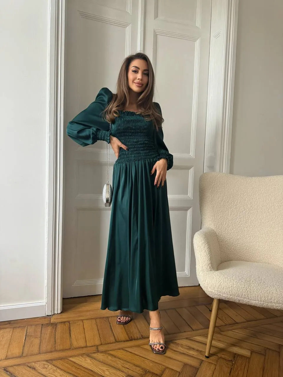 Emerald maxi dress “Celeste”