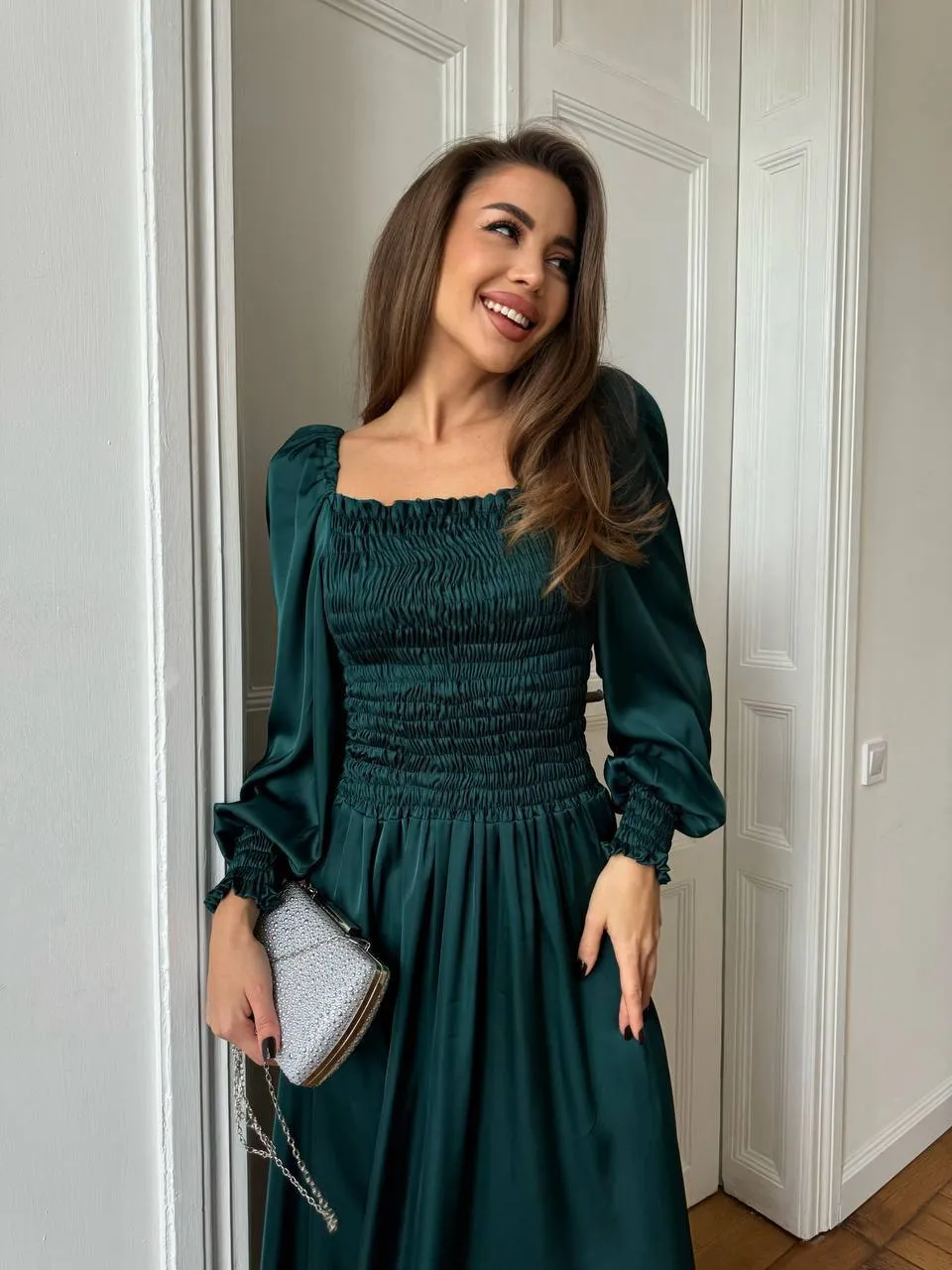 Emerald maxi dress “Celeste”