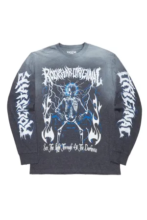 Exodus Charcoal Long Sleeve Graphic T-Shirt