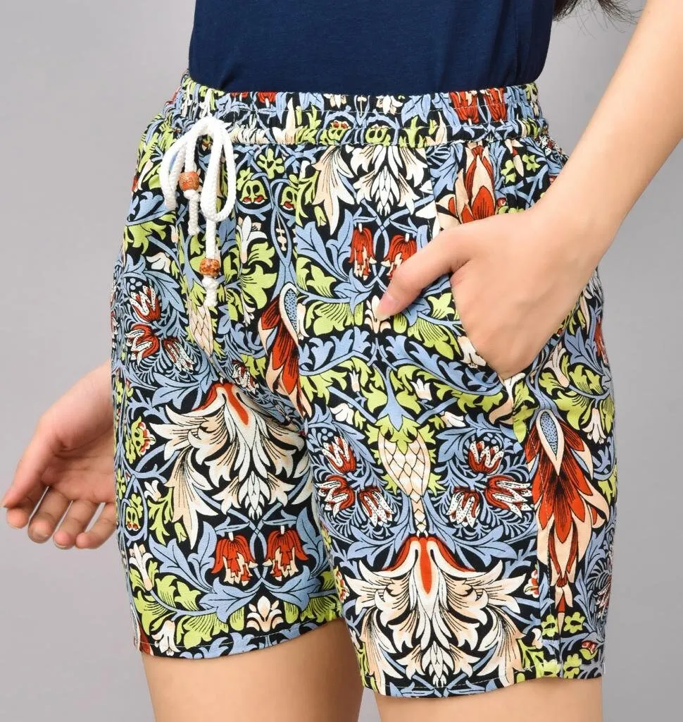 Floral Print Summer Shorts