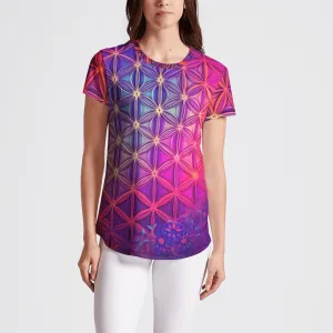 FLOWER OF LIFE  Womens Crew Tee