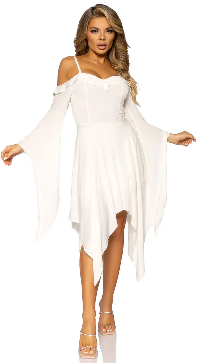 Flowing Gauze Peasant Dress