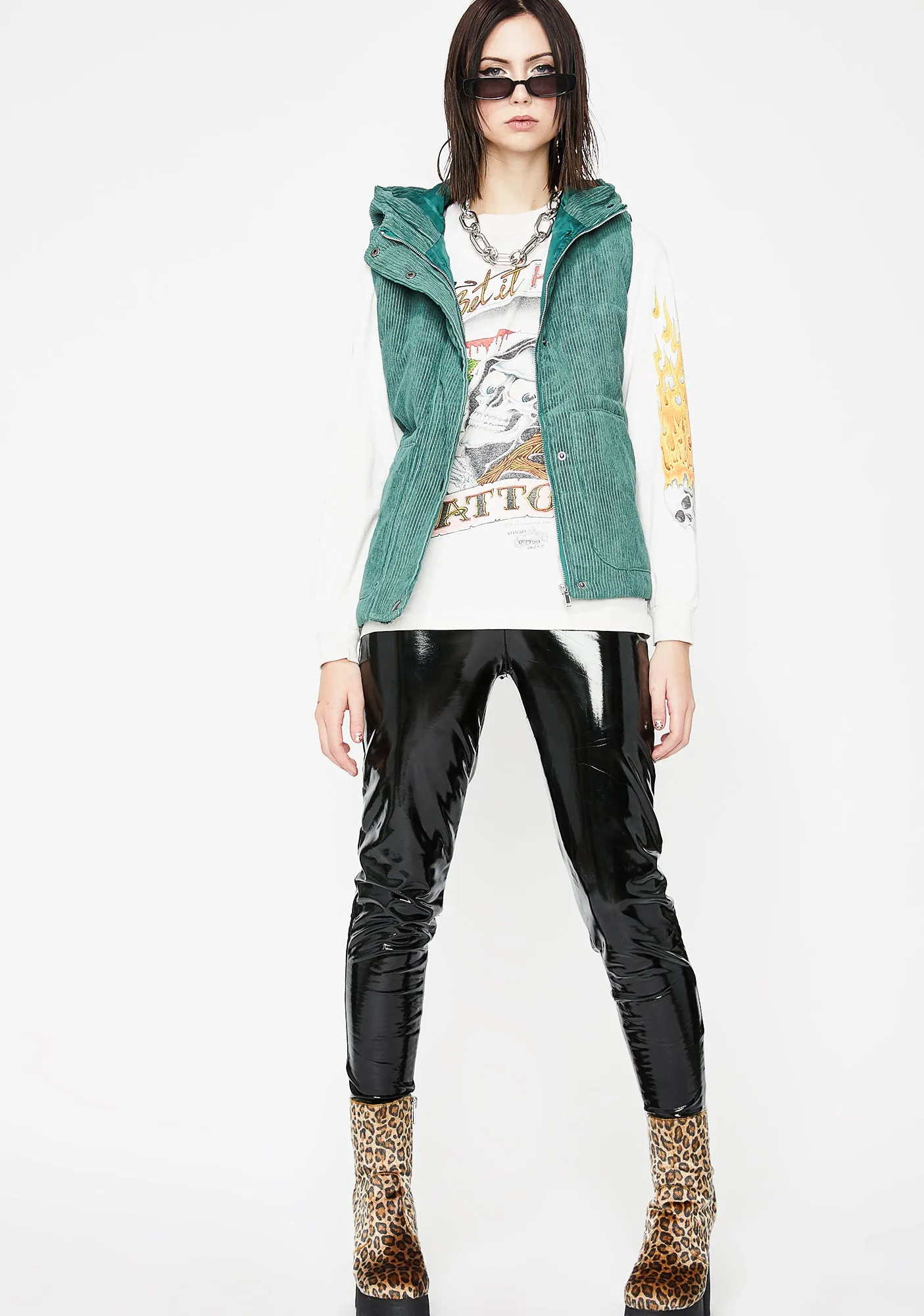 Forest Cool Grl Vibes Puffer Vest