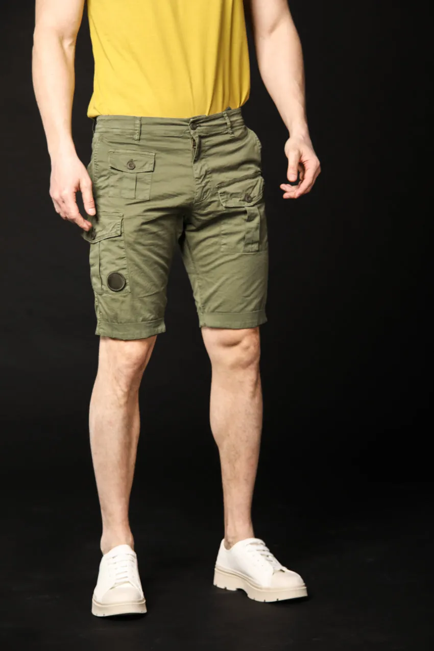 George bermuda cargo uomo limited edition in cotone stretch carrot fit ①