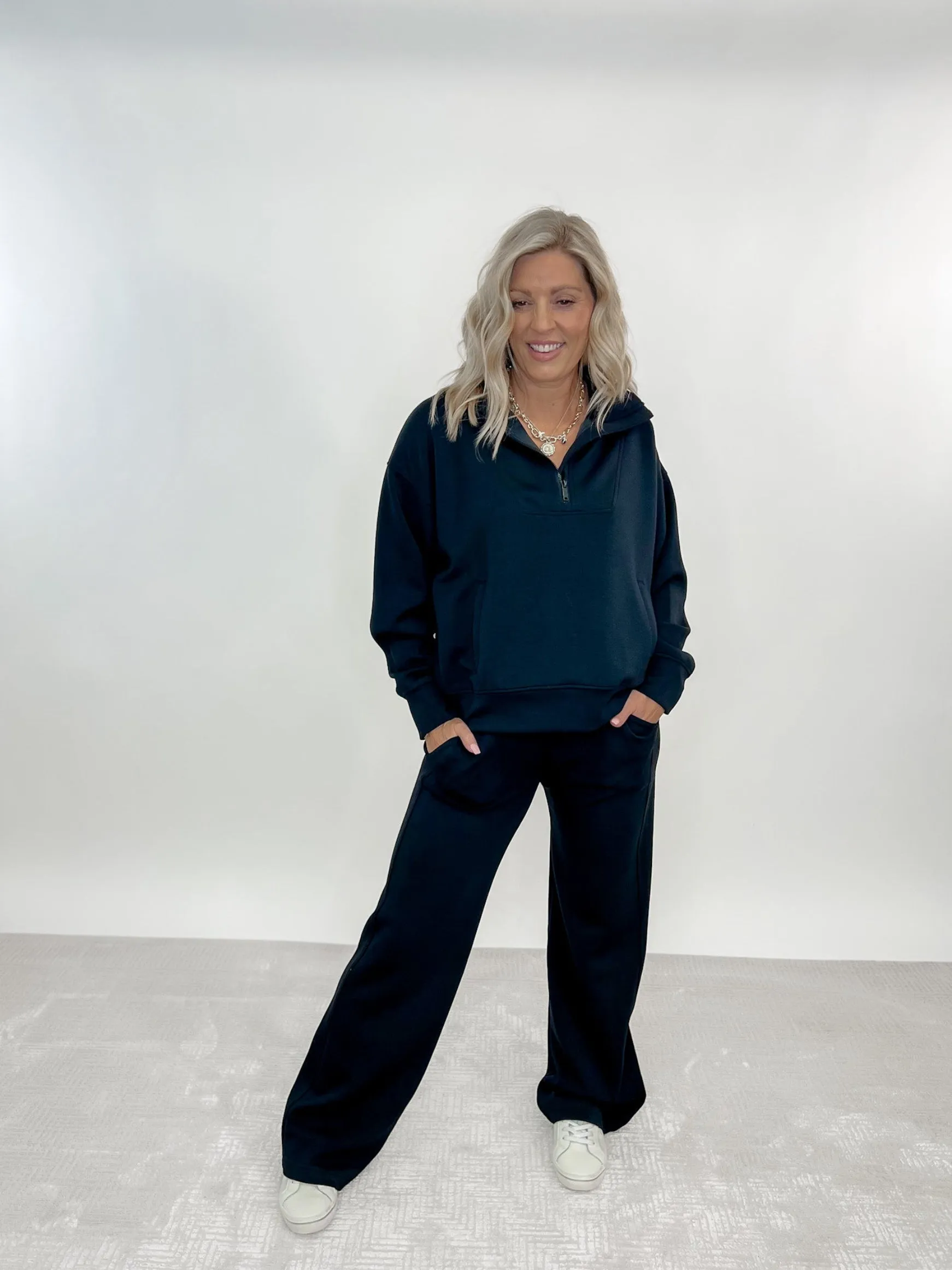 Get What you Want Scuba Straight Leg Pant, Black