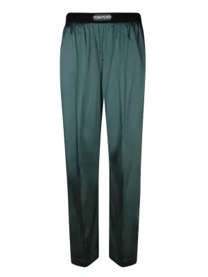 Green Silk Pants
