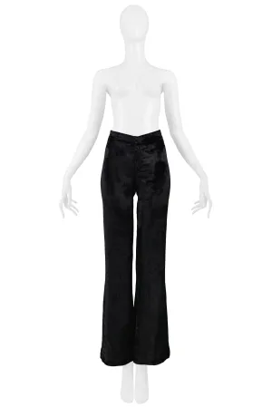 GUCCI BY TOM FORD BLACK VELVET FLARE PANTS