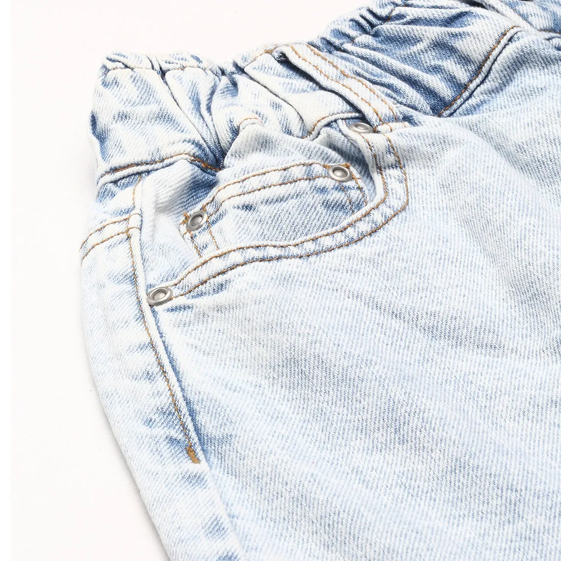 High Waist Light Blue Denim Shorts