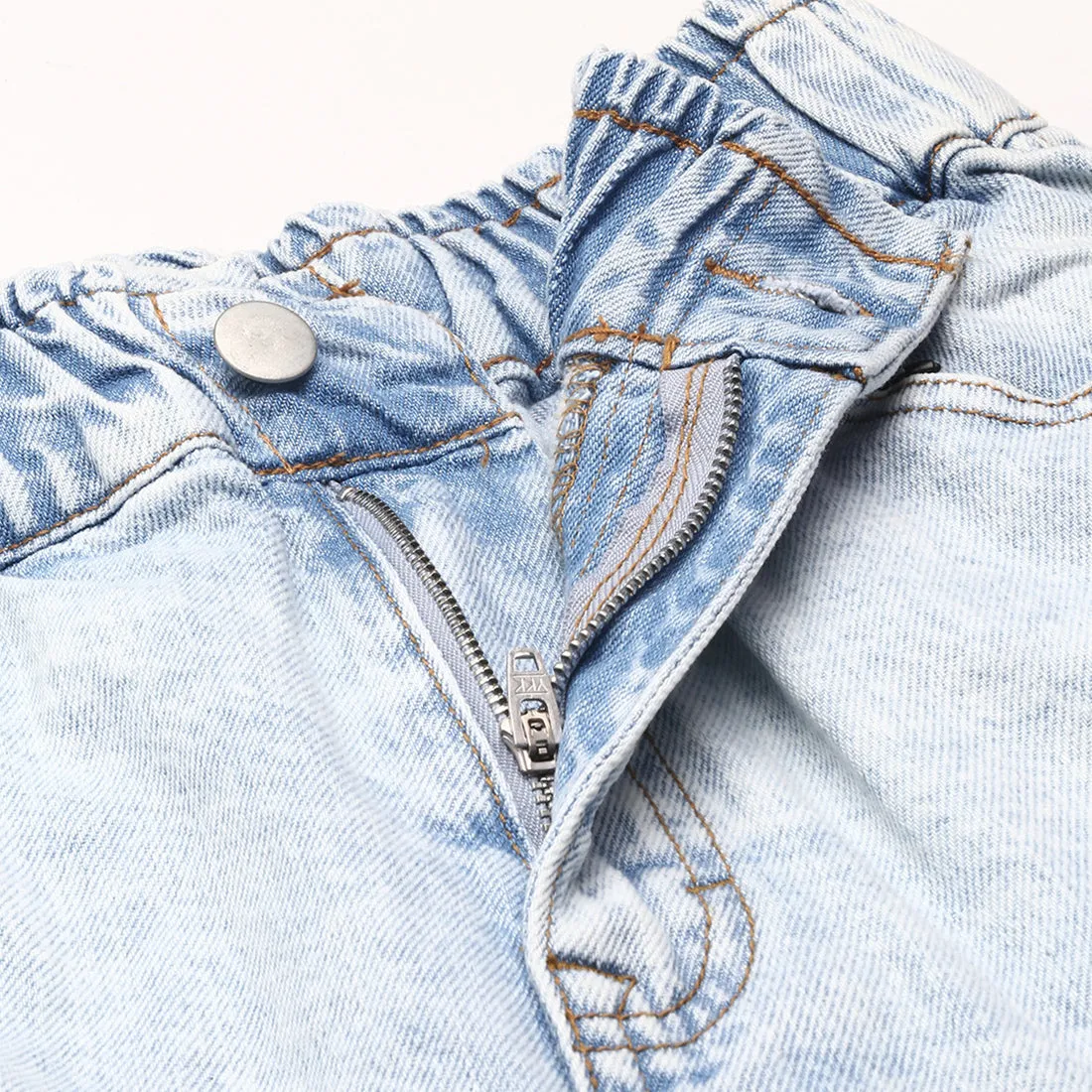 High Waist Light Blue Denim Shorts