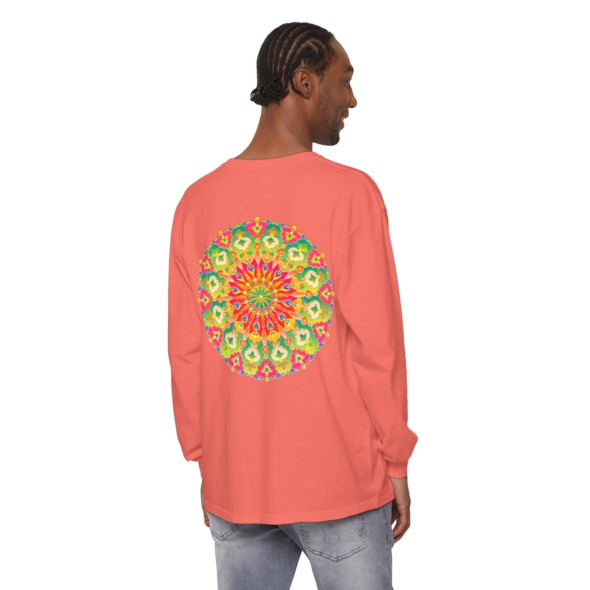 Intricate Mandala Long Sleeve Tee - Colorful