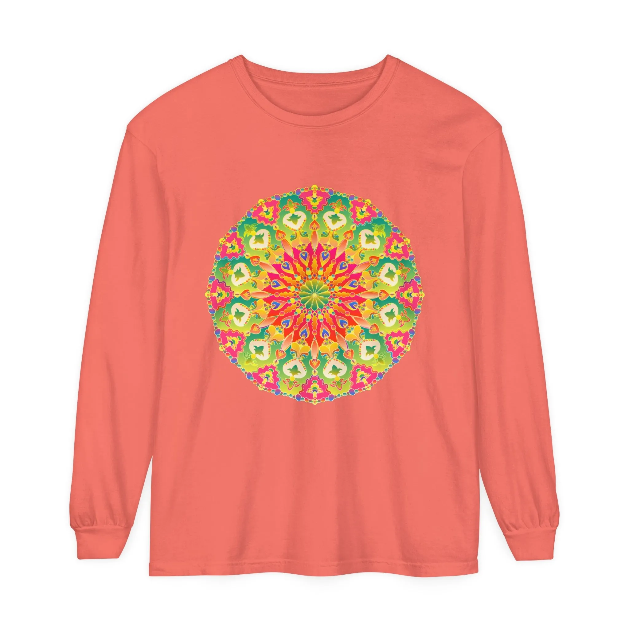 Intricate Mandala Long Sleeve Tee - Colorful