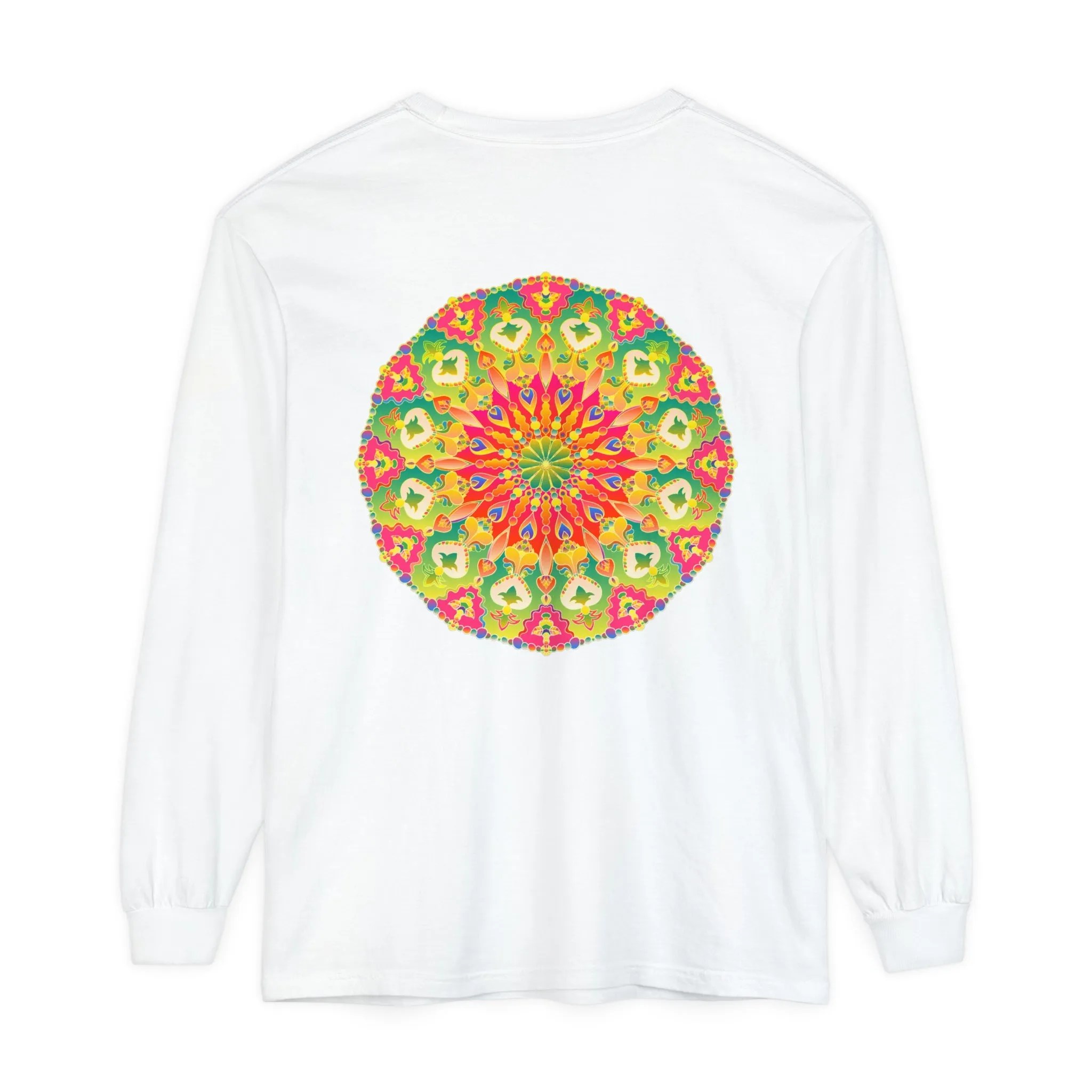 Intricate Mandala Long Sleeve Tee - Colorful