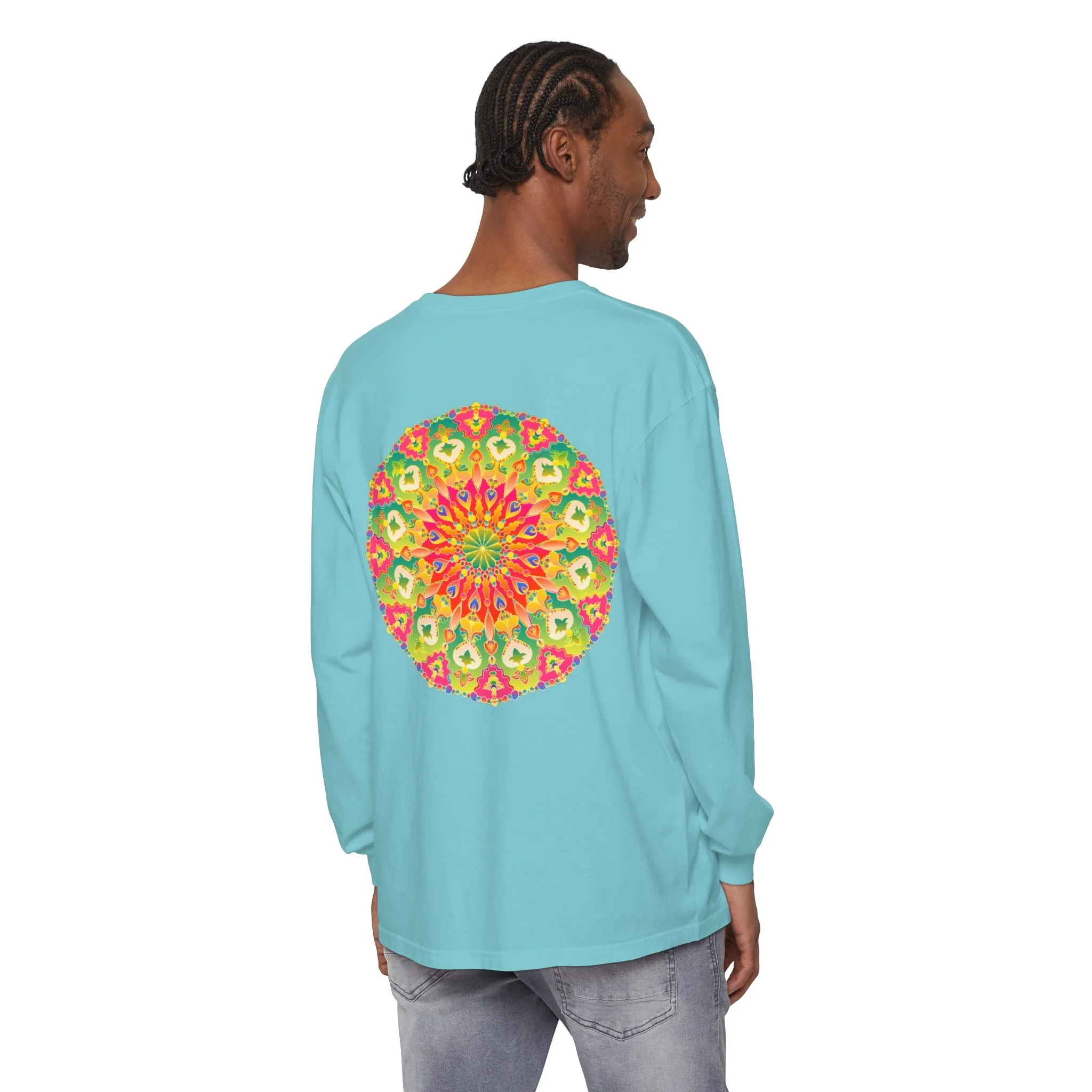 Intricate Mandala Long Sleeve Tee - Colorful